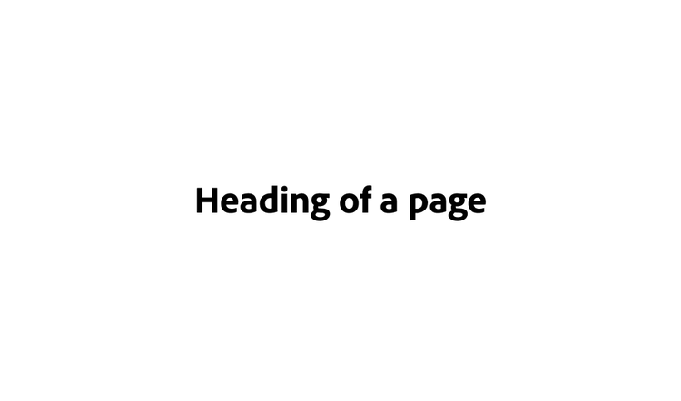"Heading of a page" text sample shown in Extra Bold weight.