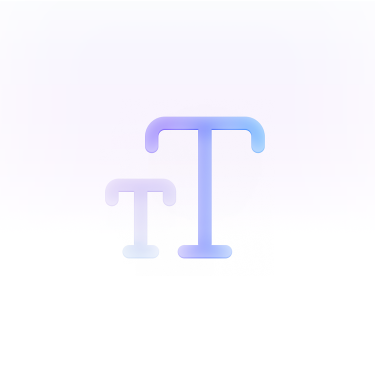 Icon illustrating "Applying the type system," showing two overlapping "T" letterforms in a blue-to-teal gradient.